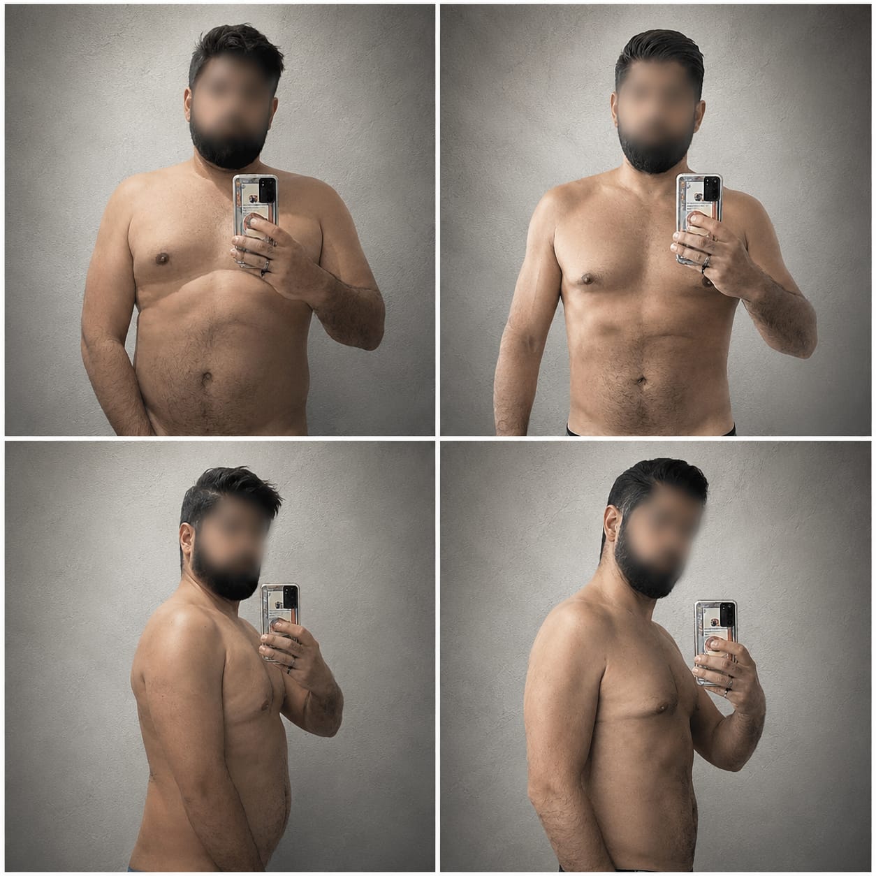 Transformation physique — avant et après coaching W.L.K